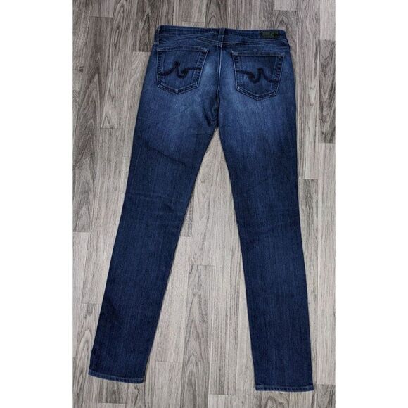 Adriano Goldschmied Womens Size 27 R Pockets Embroidered Skinny Denim Blue Jeans - Picture 2 of 12